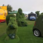 artificial grass animals gorilla & squirrel