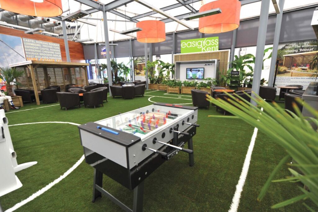 Ashford designer outlet transformed by artificial grass