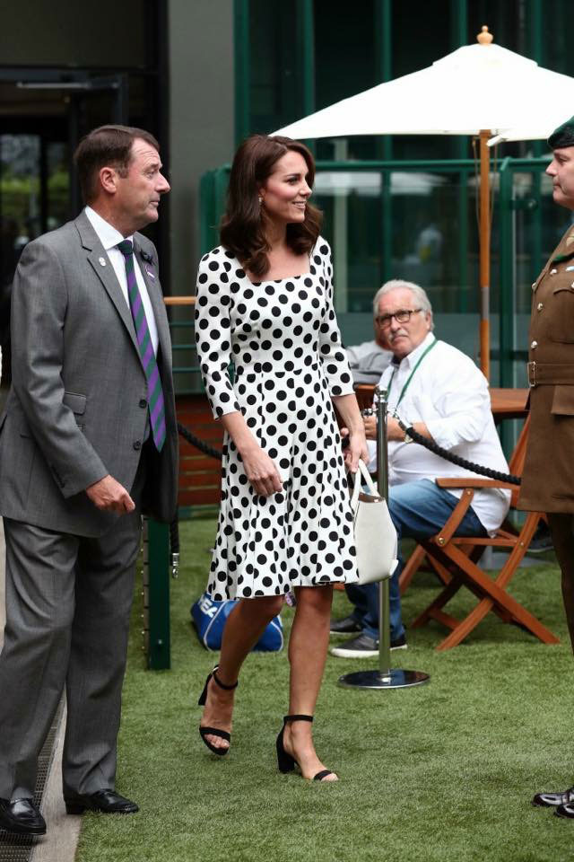 Duchess of Cambridge at Wimbledon 2017 walking on artificial grass