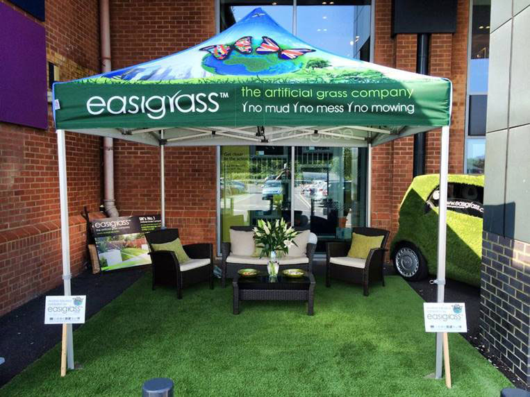 Easigrass artificial grass display at John Lewis