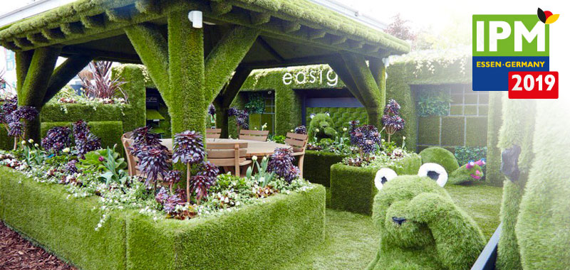 Artificial grass gazebo at world leading horticulture show