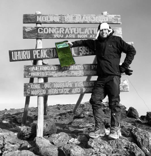 Team member from South Africa climbs mount Kilimanjaro