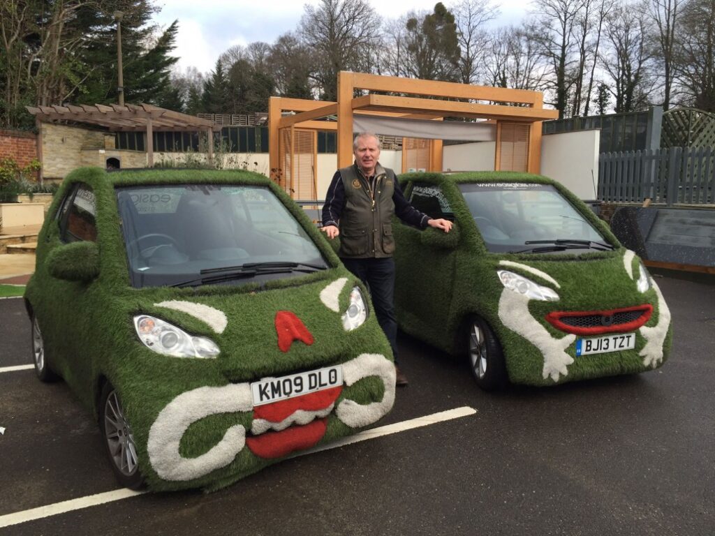 Surrey artificial grass car