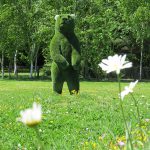 Artificial grass bear