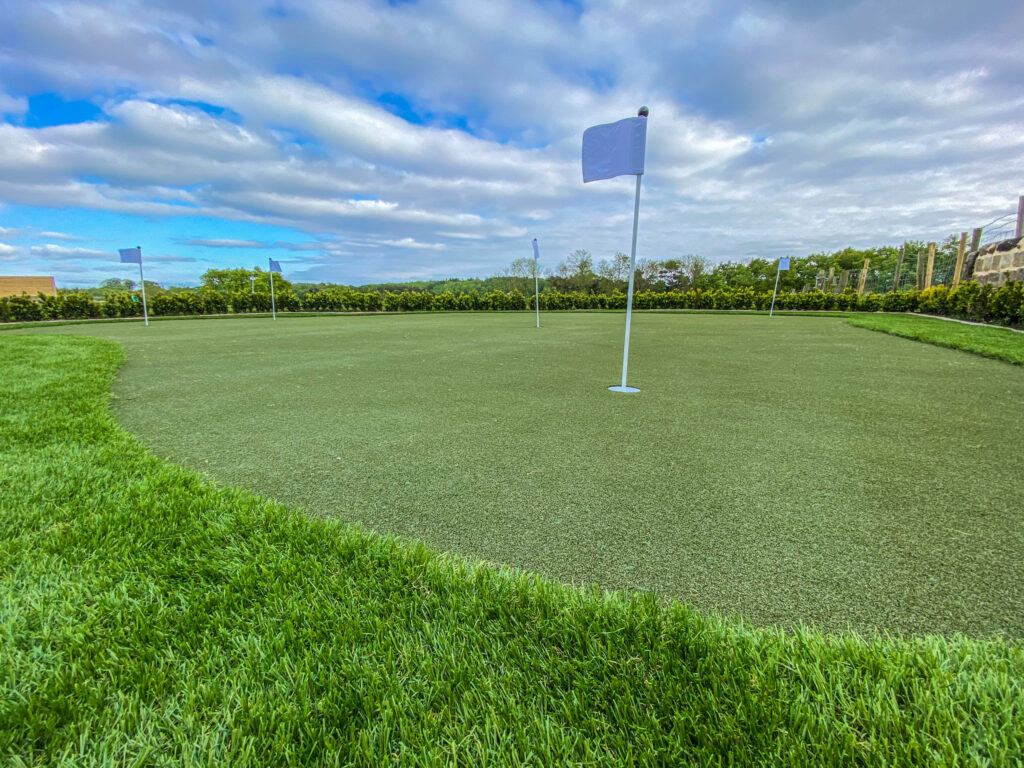 Yorkshire domestic golf putting green