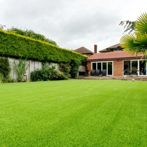 low maintenance artificial grass garden