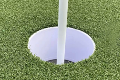 Types of artificial grass - lush green back garden with dogs